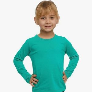 Girls Basic Long Sleeve Shirts Turkish Cotton